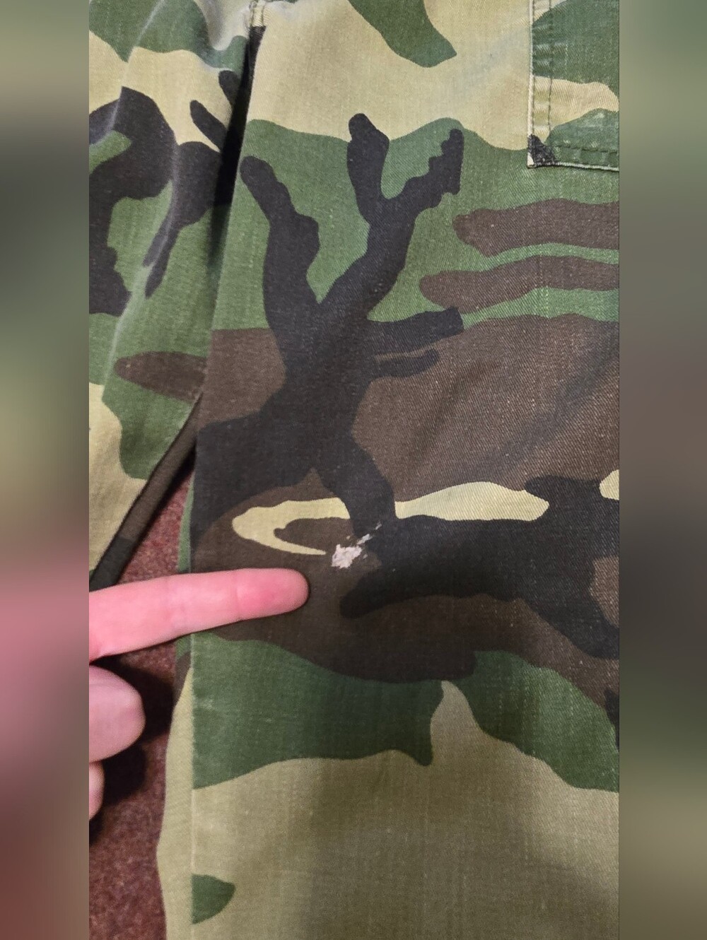 Vintage Camo Pants Marked 36x32 Measuring 36x23 Cannot Red Hand Tag - Picture 9 of 9
